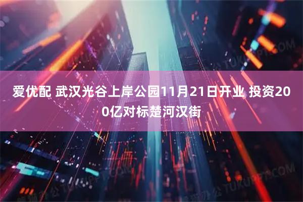 爱优配 武汉光谷上岸公园11月21日开业 投资200亿对标楚河汉街