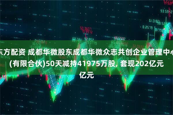 东方配资 成都华微股东成都华微众志共创企业管理中心(有限合伙)50天减持41975万股, 套现202亿元